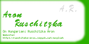 aron ruschitzka business card